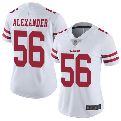 San Francisco 49ers Limited White Women Kwon Alexander Road NFL Jersey 56 Vapor Untouchable